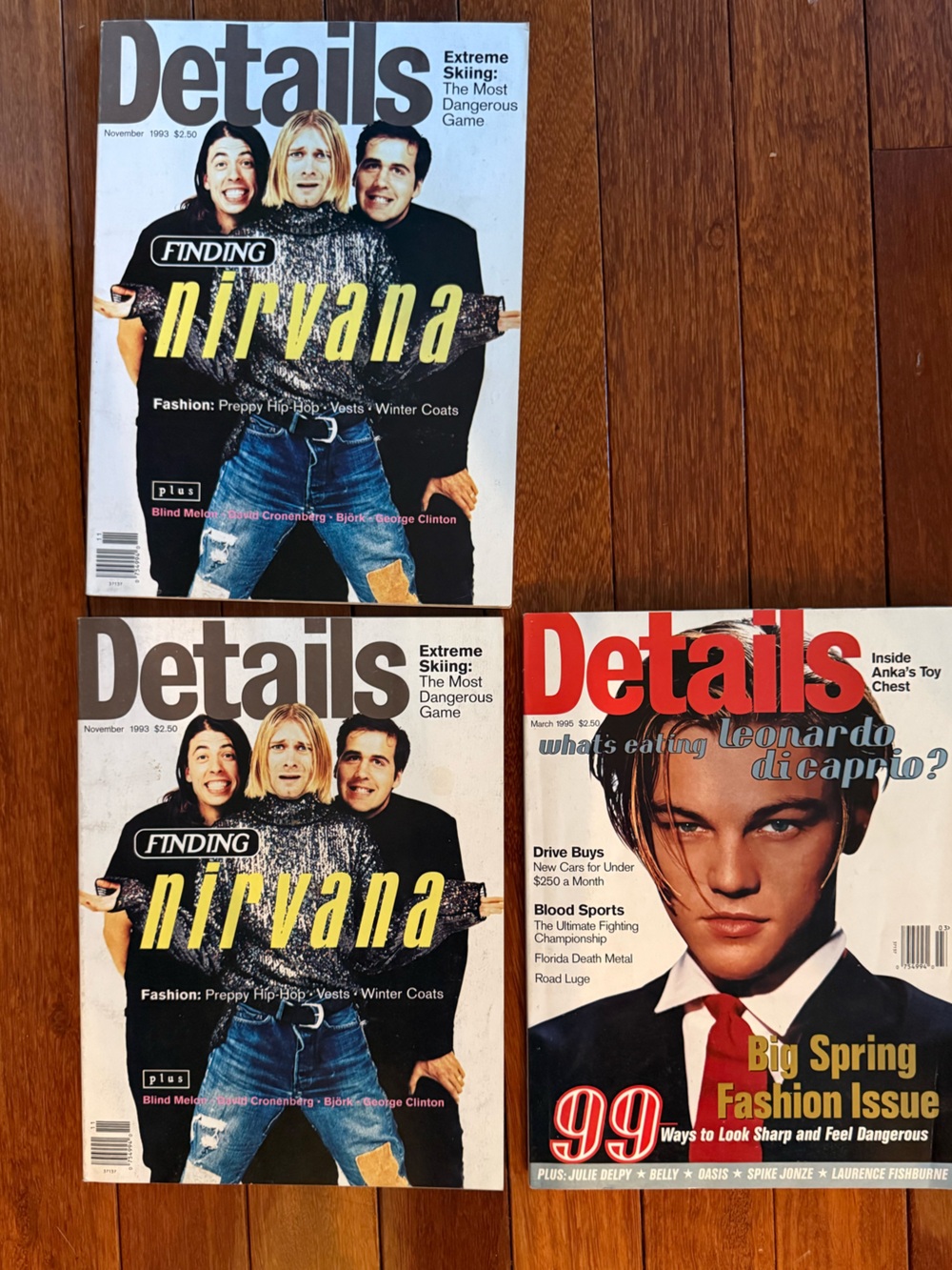 Details Magazine Lot with Nirvana x 2 and Leonardo DiCaprio Cover